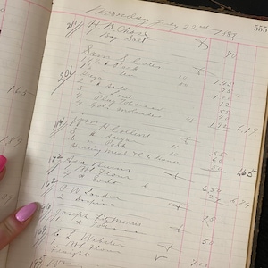 10 pagine di registro antico - Confezione di carta per registro del 1800 - Forniture per diari di scarto - Ephemera