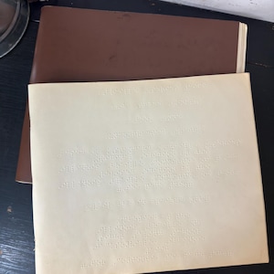 Pagine Braille vintage - Carta Braille fronte-retro - Forniture per diari spazzatura - Effimeri vintage