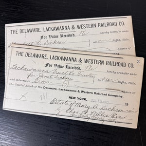 1800’s Railroad Documents - Lot of 20 - Antique Railroad Ephemera - Junk Journaling Ephemera - Antique Railroad Shares