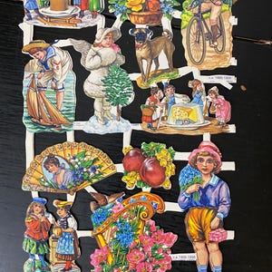 Vintage Die Cuts German Scraps / Junk Journal Supplies / Vintage ephemera / Vintage Children Die Cuts