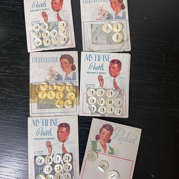 Vintage Button Cards - Etsy