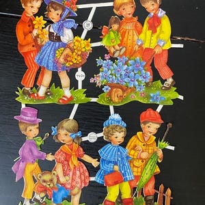 Vintage Die Cuts German Scraps / Junk Journal Supplies / Vintage ephemera / Vintage Children Die Cuts