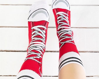 red converse socks