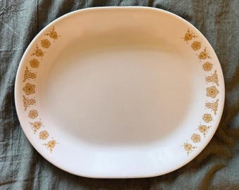 Półmisek do serwowania w kształcie motyla Corelle 12" x 10" z połowy XX wieku, ok. 1972-1981