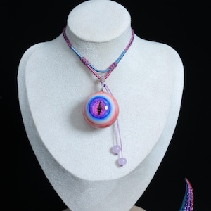 Handmade Resin Eyeball Necklaces For Pastel Goth Eyeball Charm Pendant Jewellery| Gothic Necklaces Fot Her | Horror Gifts for Goth Girls