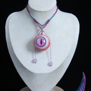 Handmade Resin Eyeball Necklaces For Goth Pastel Goth Eyeball Charm Pendant Jewelry For Her Gothic Necklaces Gift for Goth Girls Gift
