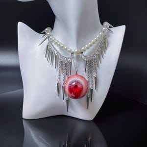 Handmade Resin Eyeball Necklaces For Goth|Resident Evil Eye Pendant Necklace Eye Necklace For Her Gothic Jewellery Birthday Gift for Goth