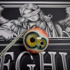 Handmade Resin Eyeball Necklaces For Goth The Substance Polycoria Eye Necklace Pendant Jewellery| Gothic Necklaces Birthday Gifts for Her