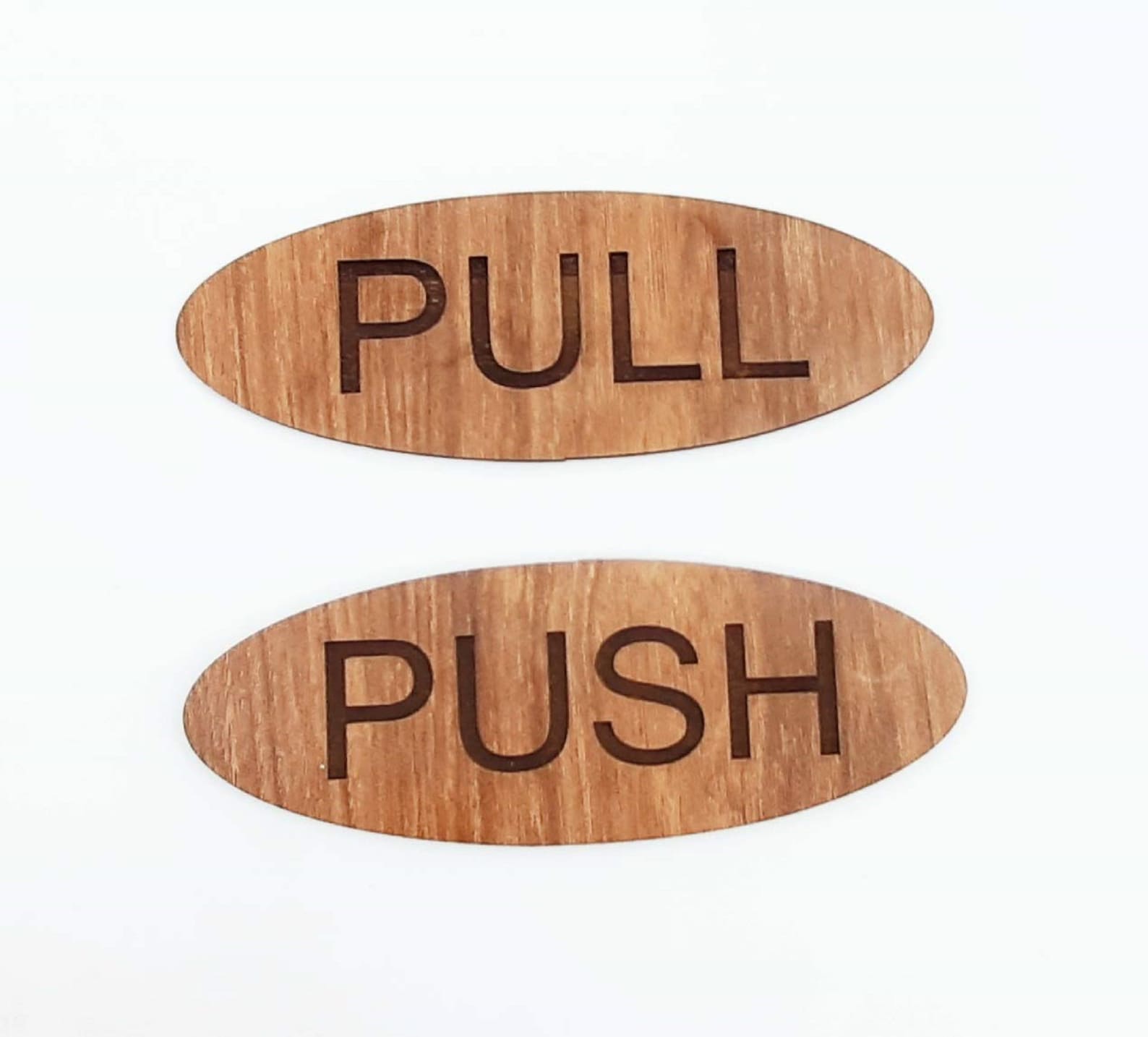 Buy Wooden Push Pull Stickers for Glass Door Sign Push Pull Door Sign