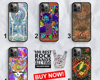 Design exclusif inspiré de la coque de portable premium Grateful Dead pour iPhone 15 14 13 12 Pro Max Coque pour Samsung S24 S23 Ultra Note 20 10 Plus