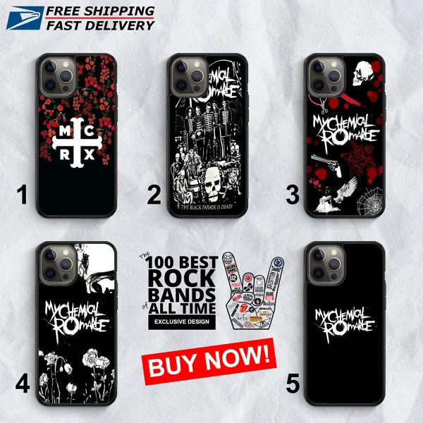 Exclusive Design Inspired By My Chemical Romance Premium Phone Case iPhone 15 14 13 12 Pro Max Case Samsung S24 S23 Ultra Note 20 Plus Case