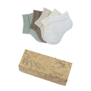 Organic Cotton Socks for Baby 5-Packs of Box Gifts baby shower Gift Box New Baby boy gift image 6