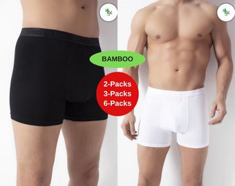 Bamboo Men's Boxer | Men Underwear | Boxer | Men Boxer | Bamboo | Gift for Him | Fashion| 1-Pack 2-Packs 6-Packs