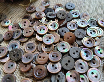 20 pcs, 12mm Natural mother of pearl Buttons -  for many kinds of sewing projects , four holes, 6174BP