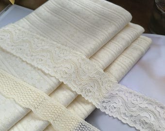 Lace Trim Panty/Cami Top Sewing Kit: Jacquard Knit Cotton