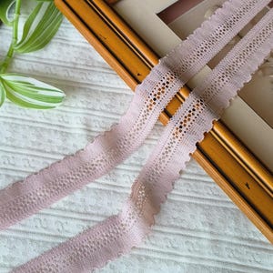 3 metres,25mm(0.98&#39;) wide Pale Lilac colour lace Elastic - Stretch Lace - Headbands- Lolita- Underwear - wedding garter-6322EL