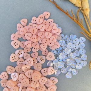 20 peças, 3 estilos lindos botões rosa claro/branco em formato de coração, projeto de costura, scrapbooking, roupas de boneca, diário de sucata, vestido de bebê, 5329BR
