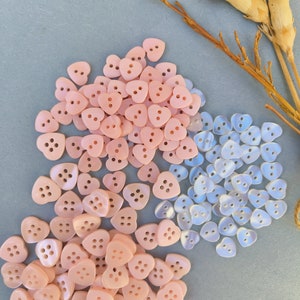 Tiny Heart Buttons Handmade Ceramic Buttons Sweet Clothing Accent Small  Buttons Clothing Finish Heart Button Focal Buttons for Baby 