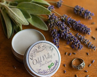 Organic Deodorant Cream Sage Lavender, 55g