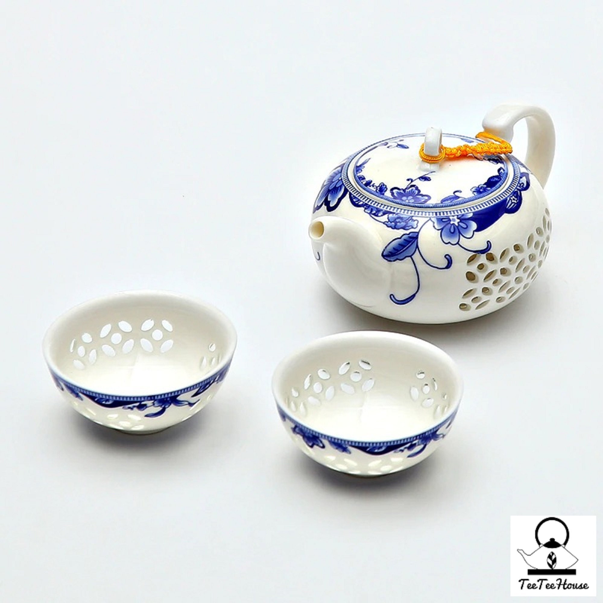Blue and White Floral Exquisite Ceramic Tea Set Include 1 Pot Etsy