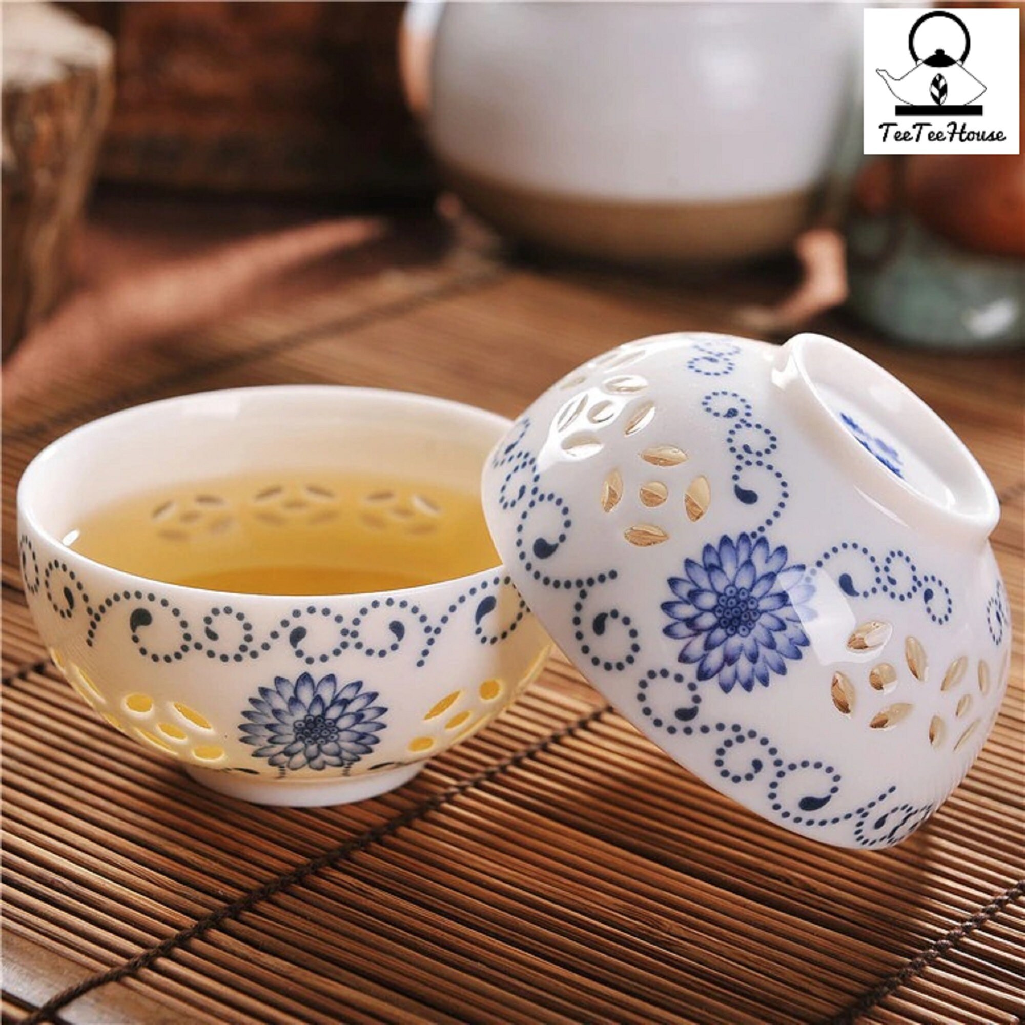 Blue and White Floral Exquisite Ceramic Tea Set Include 1 Pot Etsy