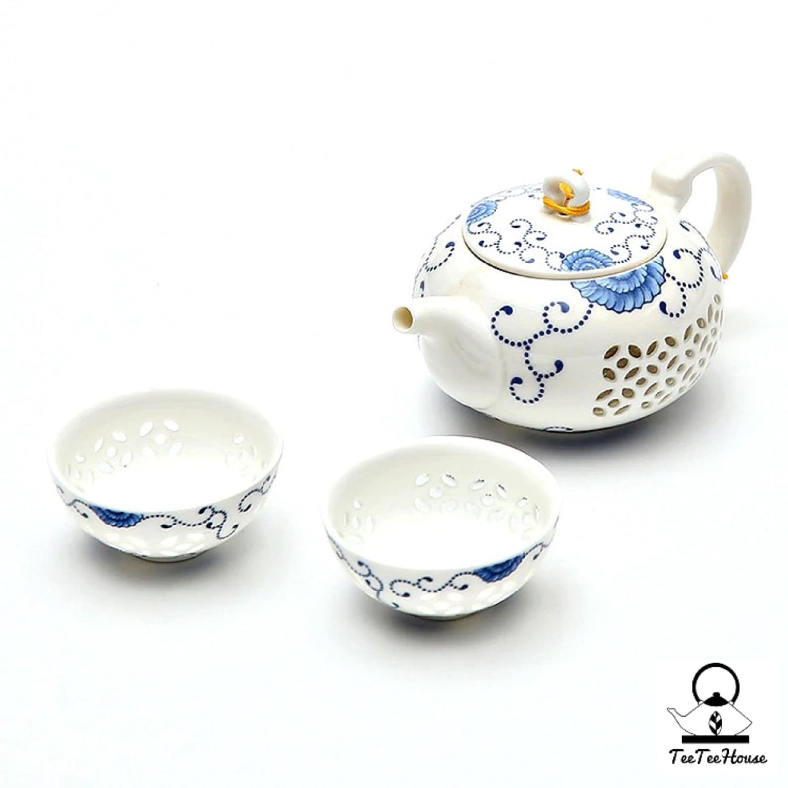 Blue and White Floral Exquisite Ceramic Tea Set Include 1 Pot Etsy