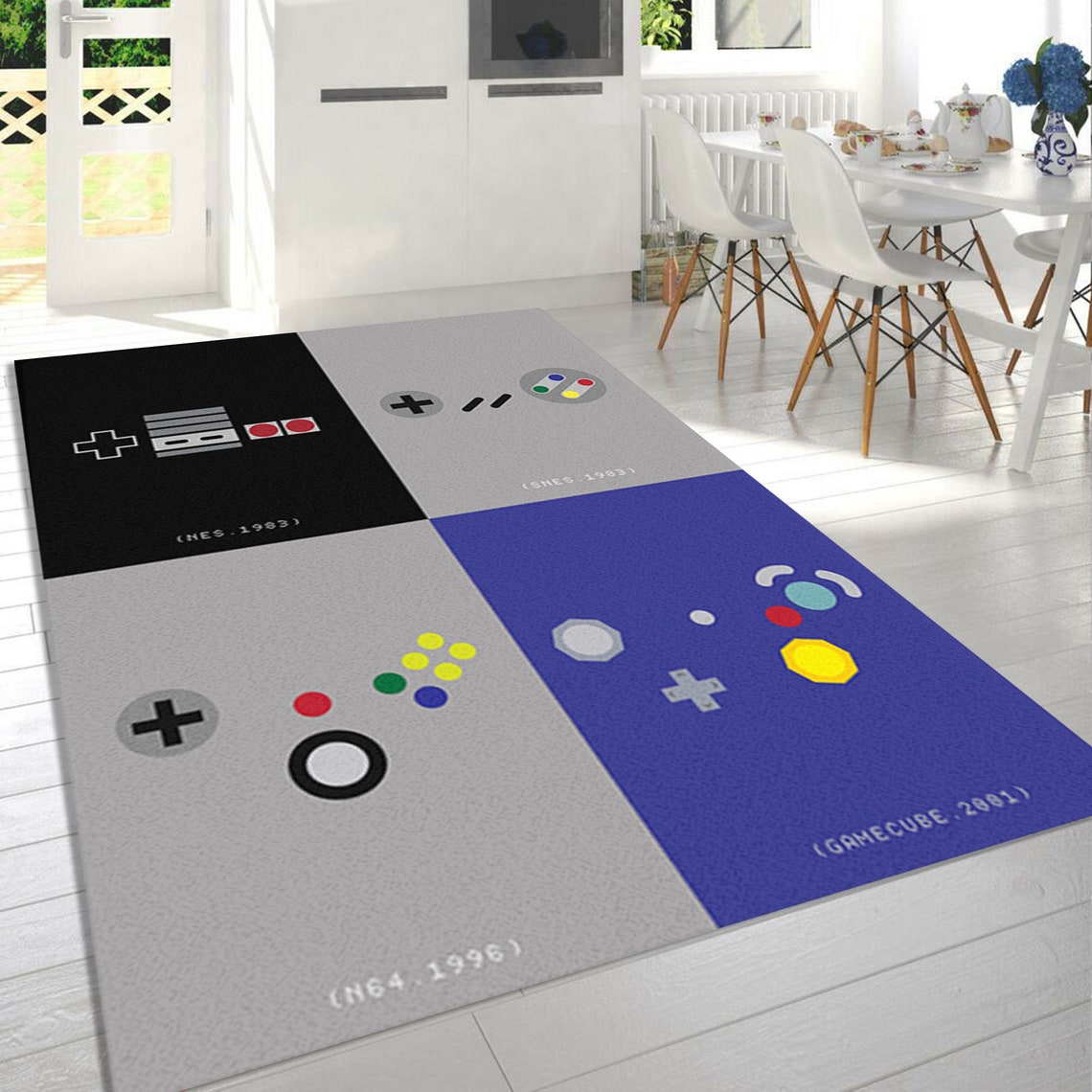Playstation Rug Video Game Controller Nintendo Gaming Area Etsy