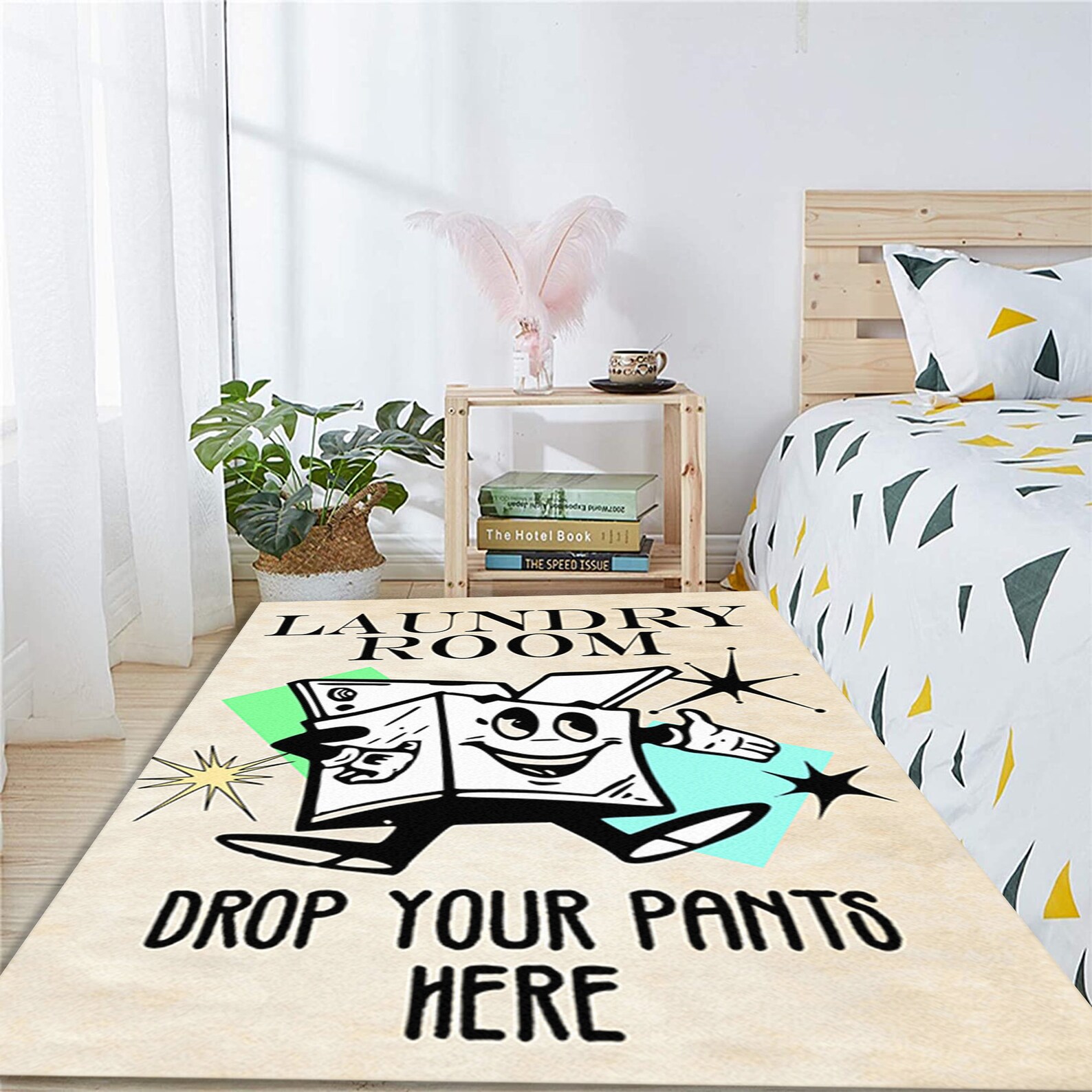 Laundry Room Sign Rug Laundry Drop Your Pants Here House Etsy