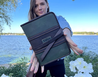 Regalo corporativo personalizado* Funda para cuaderno A5* Cuaderno de bocetos de cuero* Regalo personalizado para un compañero de trabajo