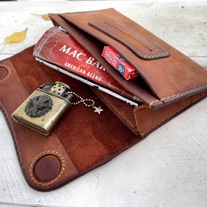 Estuche de cuero para tabaco* Para accesorios de fumar* Bolsa para tabaco* Regalo para fumadores* Almacenamiento de tabaco