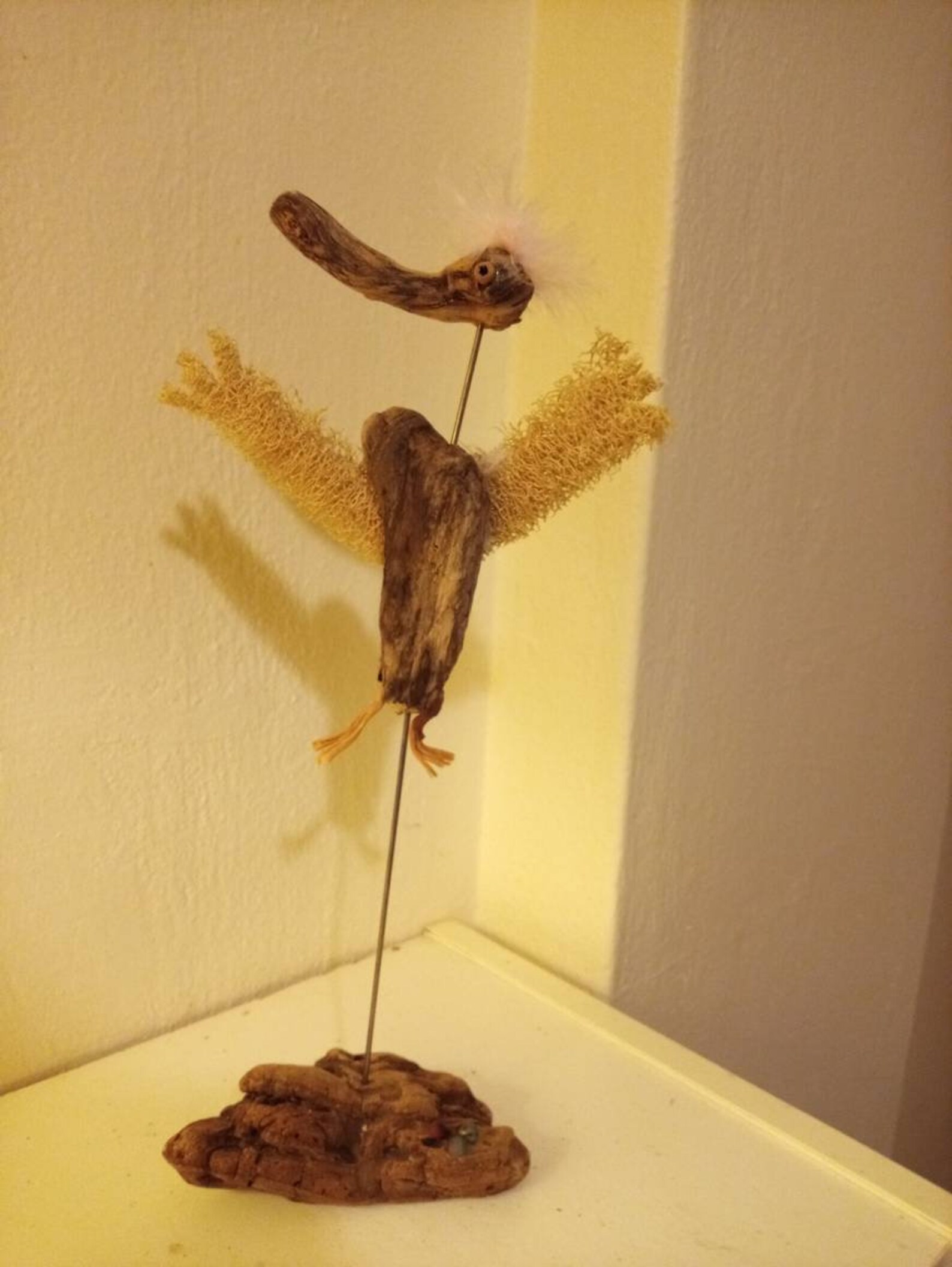 Driftwood bird sculpture Etsy