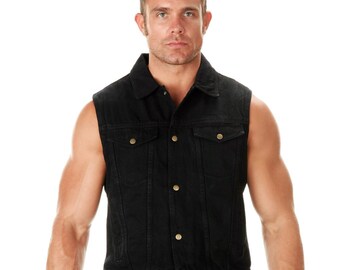 jeans vest men