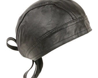 Leather Skull Cap - Etsy