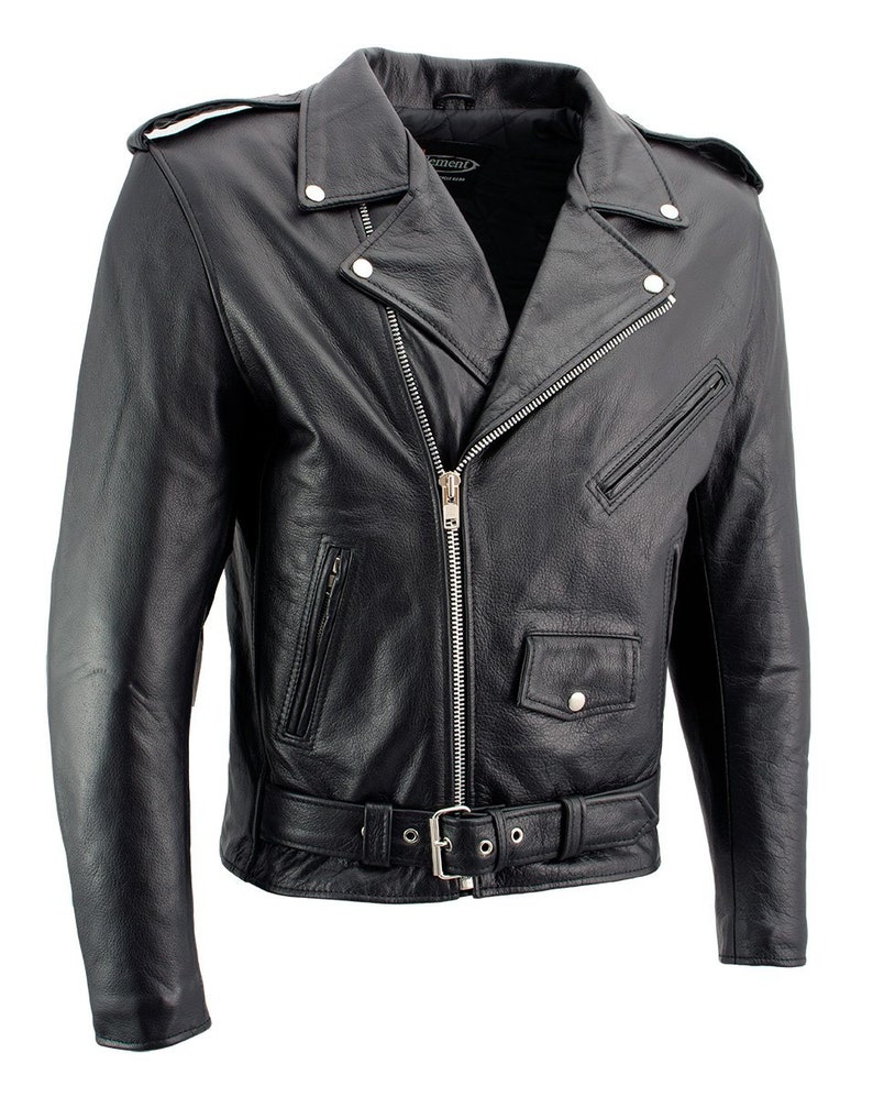 Xelement B7101 /'Classic Armored/' Men/'s Black High-Grade Leather Motorcycle Biker Jacket with X-Armor Protection