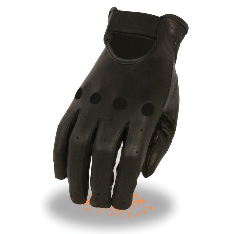 Milwaukee Leather MG7710 Ladies Black Perforated Leather Driving Gloves with Gel Palm Milwaukee Leather MG7710 Ladies Black Perforated Leather Driving Gloves with Gel Palm