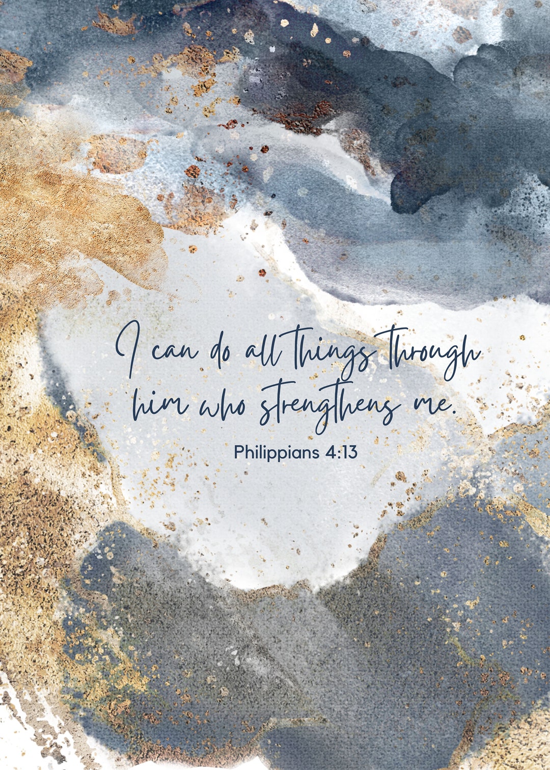 Philippians 4:13 Bible Verse Art Print (digital Download) - Etsy