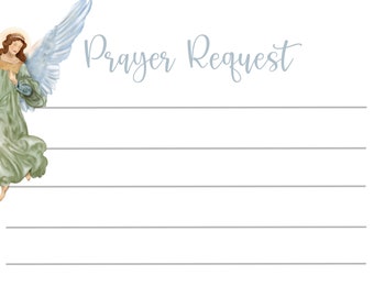 Prayer Request Card, 4 x 6, Digital File Download