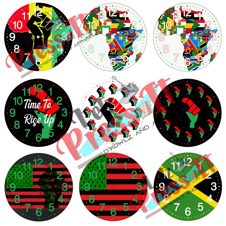 Wal Mart Mainstays 8.78 inch diameter Clock templatesFace templates.