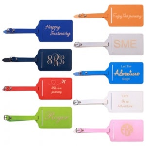 Leather Luggage Tag Bag