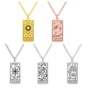 Personalisierte Tarot Karte Halskette