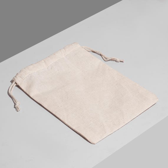 Reusable Cotton Drawstring Storage Bags | Natural 100% Muslin | Eco-Friendly Produce Bags