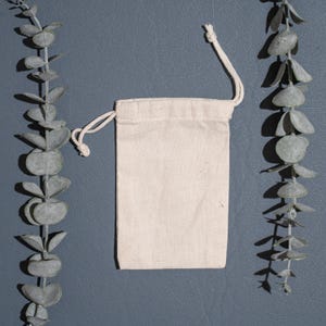 12 x 20 Inches Cotton Double Drawstring Bags - 100% Organic Cotton Reusable Muslin Bags - Cotton Produce Bags - Gift & Packaging Bags