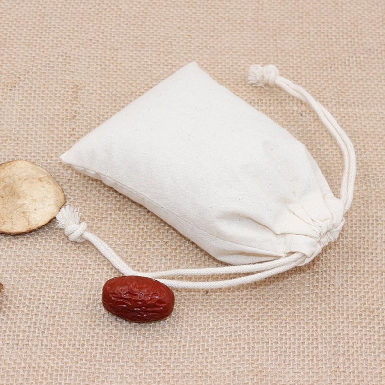 100/% Organic Cotton Double Drawstring Reusable Premium Quality Muslin Bags /& Favors GOTS Certified Bags 75 pcs Muslin Bags Choose Size.
