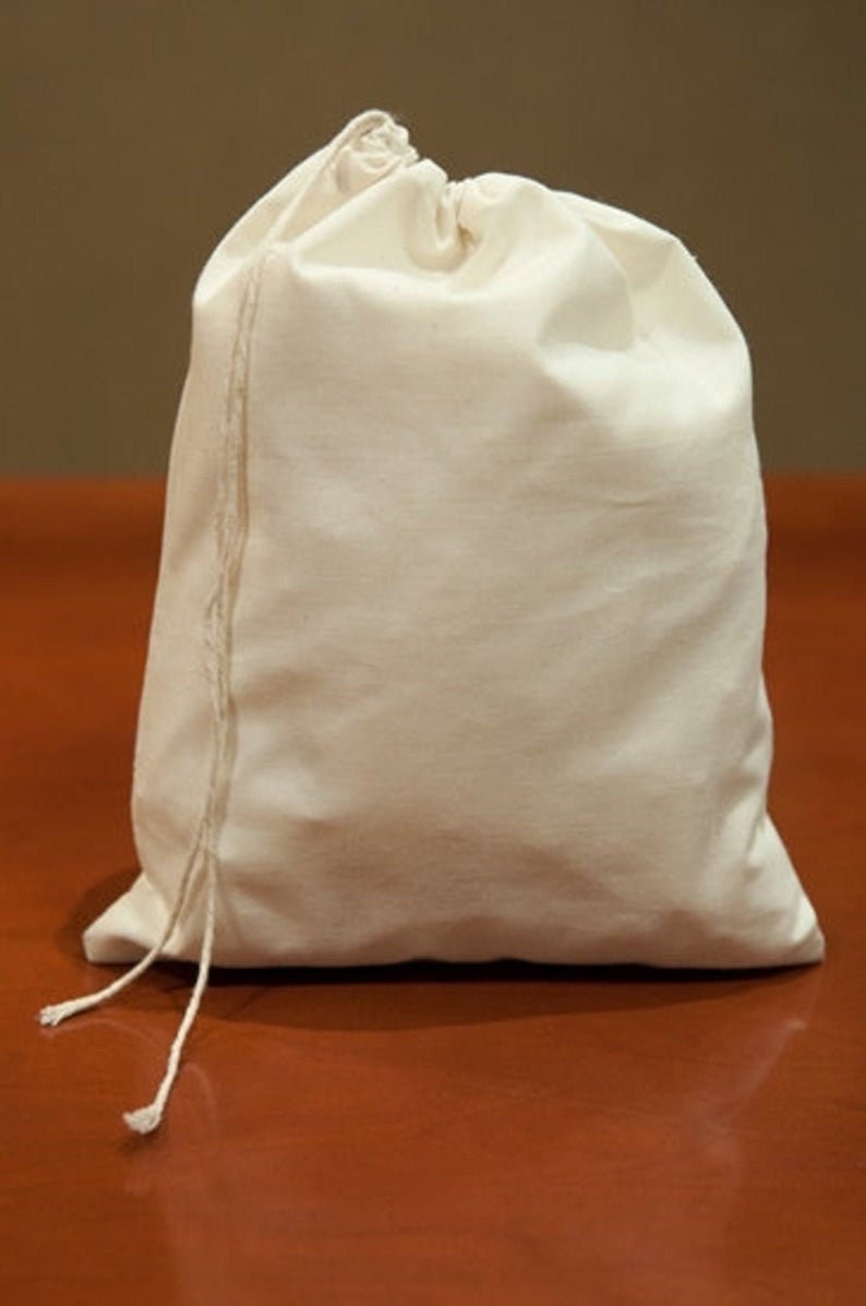5x7 Inches Single Drawstring Organic Cotton Eco Friendly Muslin Bags USA Listings Premium Quality Reusable Natural Muslin Bags