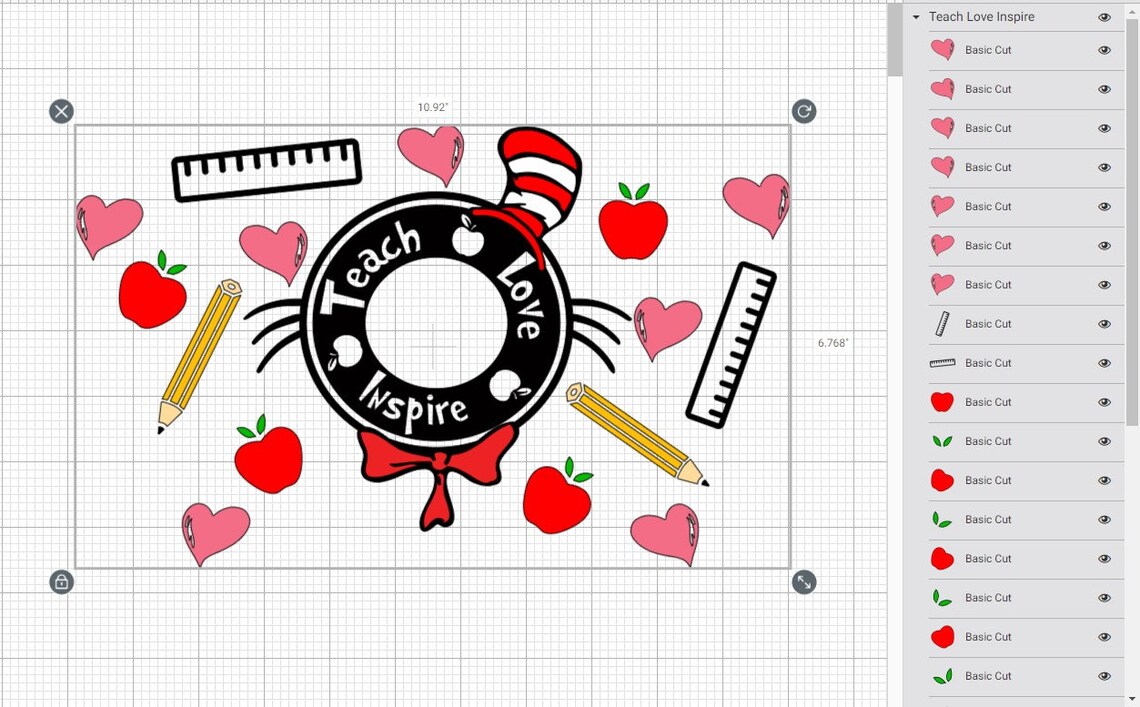 Download Teach Love Inspire Starbucks Cup Svg File For Cricut Dr ...