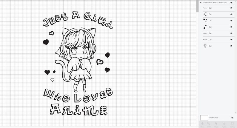 Download Just A Girl Who Loves Anime SVG For Cricut Silhouette PNG | Etsy