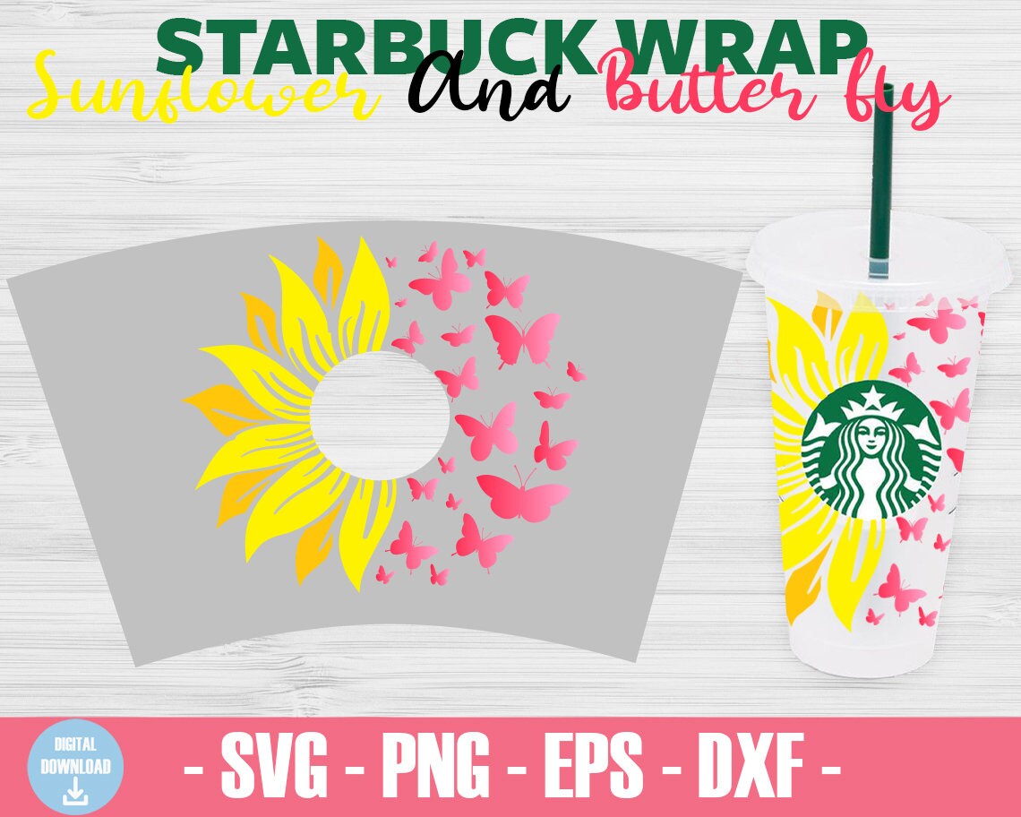 Free Free 116 Sunflower Butterfly Starbucks Svg SVG PNG EPS DXF File
