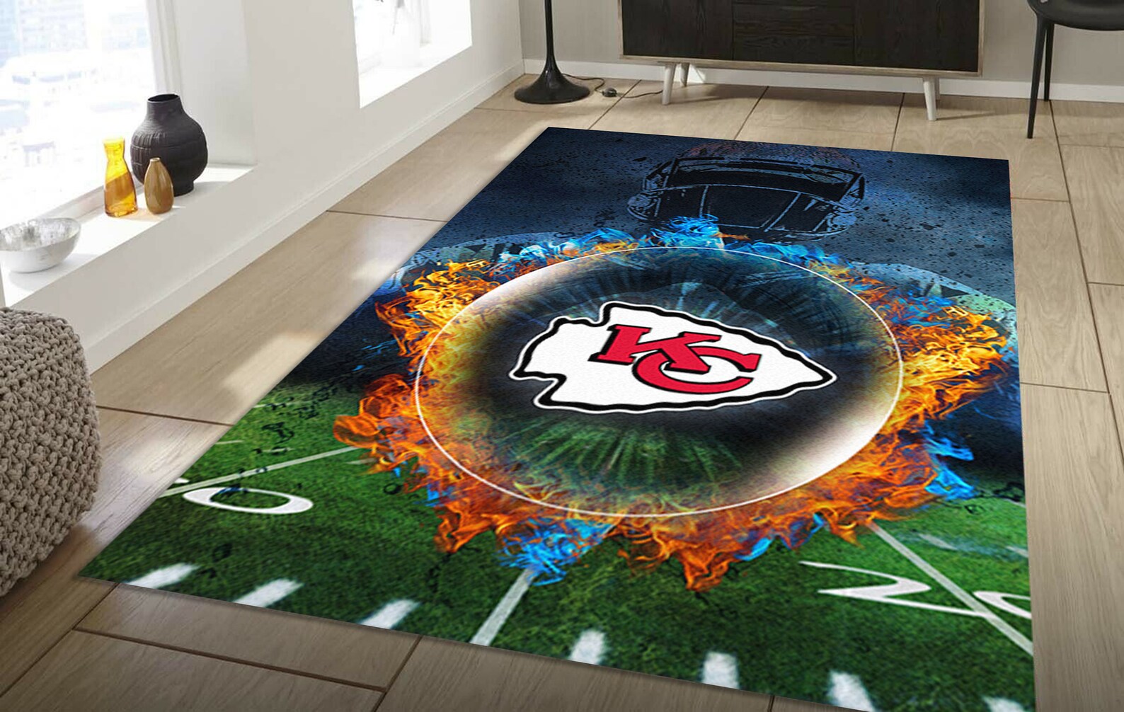 Kansas City Chiefs Rug Area Rug American Football Football Etsy