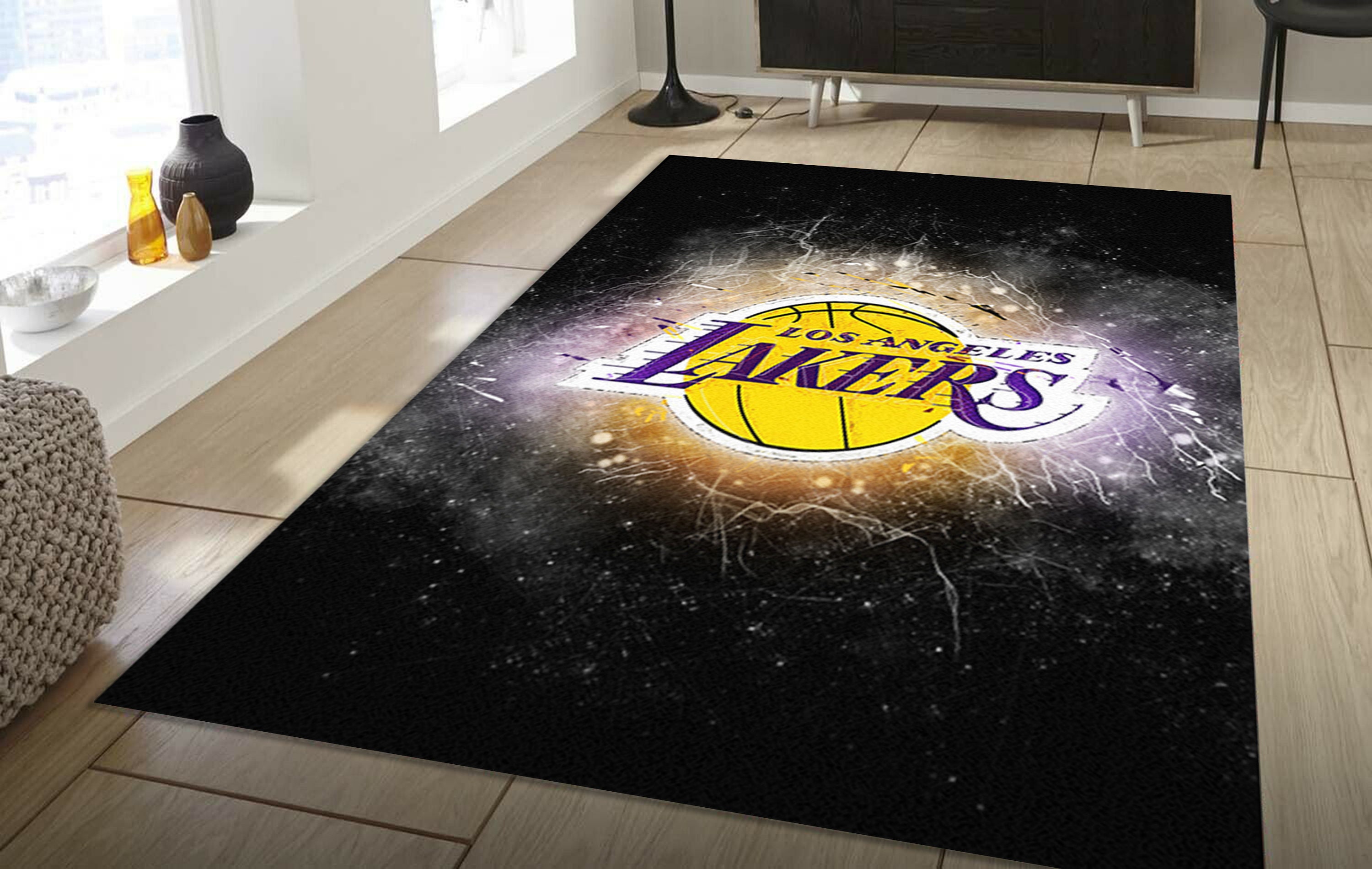 Los Angeles Lakers Rug Area Rug Basketball legend Home Etsy