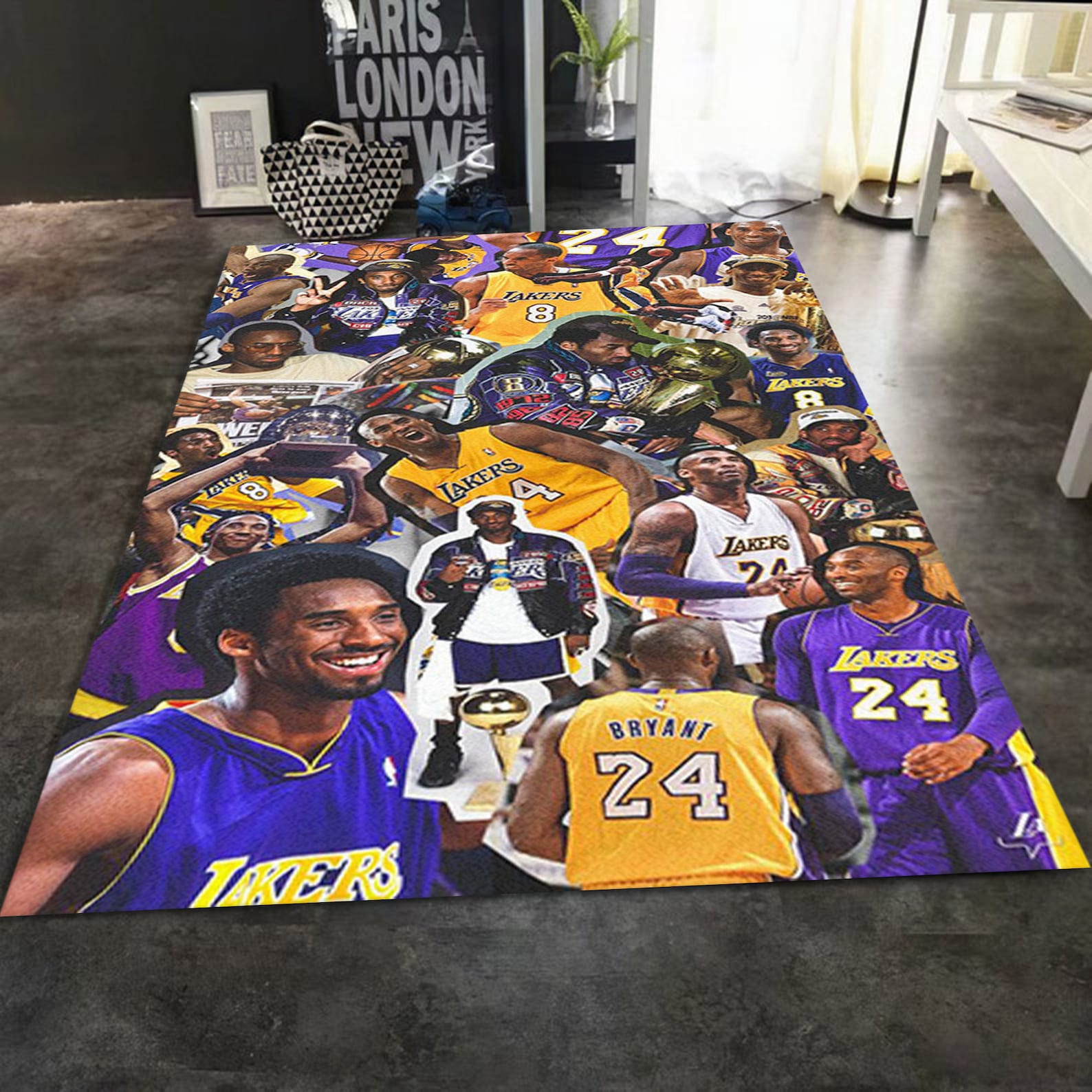 Kobe Bryant Rug Lakers legends Basketball legend Floor Mat | Etsy